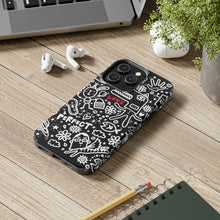 Load image into Gallery viewer, Doodle Love Tough Phone Case — Black &amp; White Cute Graphic Protection
