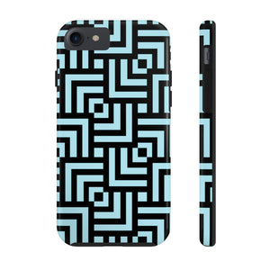 Square chevron Blue-Tough Phone Cases