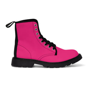 Just Pink -Women's Canvas Boots