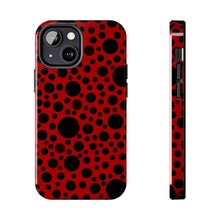 Load image into Gallery viewer, Red with black dots-Tough Phone Cases
