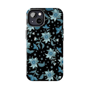 Blue Flowers-Tough Phone Cases