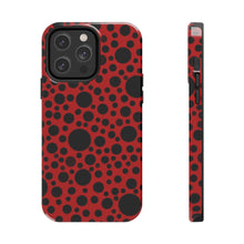 Load image into Gallery viewer, Red with black dots-Tough Phone Cases
