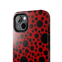 Load image into Gallery viewer, Red with black dots-Tough Phone Cases
