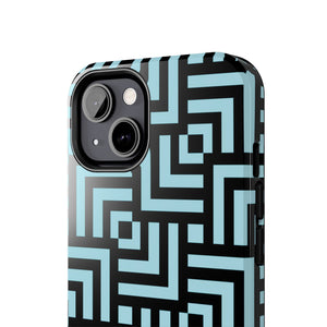 Square chevron Blue-Tough Phone Cases