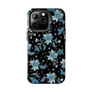 Blue Flowers-Tough Phone Cases