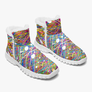 Rainbow Threads- Fur Zipper Up Boots