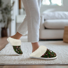 Load image into Gallery viewer, Cotton slippers with fur edges
