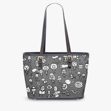 Load image into Gallery viewer, 586. Large- Leather Tote Bag   Fiends on the Earth
