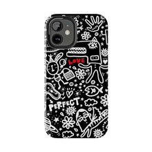 Load image into Gallery viewer, Doodle Love Tough Phone Case — Black &amp; White Cute Graphic Protection
