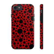 Load image into Gallery viewer, Red with black dots-Tough Phone Cases
