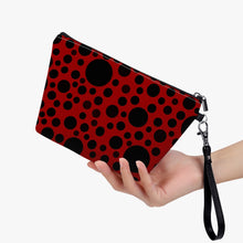 Load image into Gallery viewer, Red with Black Dots- Zipper Sling  Bag
