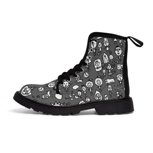 Friends on the Earth -Women's Canvas Boots