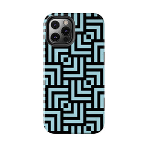 Square chevron Blue-Tough Phone Cases