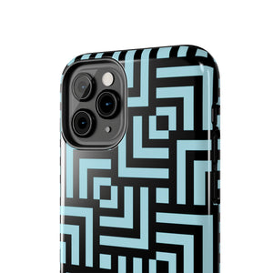 Square chevron Blue-Tough Phone Cases