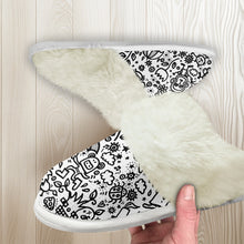 Load image into Gallery viewer, Cotton slippers with fur edges
