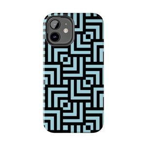 Square chevron Blue-Tough Phone Cases