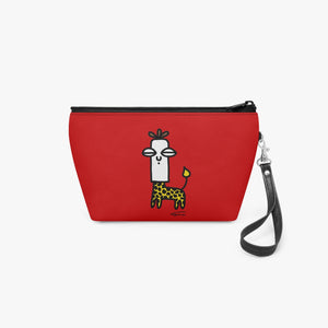 288. ‘Giraffe Human’ Zipper Makeup Bag with Wrist Strap