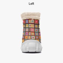 Load image into Gallery viewer, Colorful Square- Fur Zipper Up Boots
