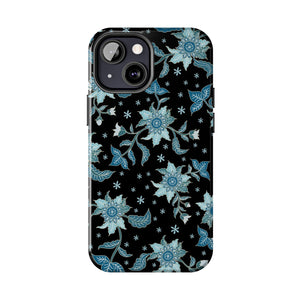 Blue Flowers-Tough Phone Cases