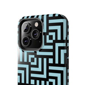 Square chevron Blue-Tough Phone Cases