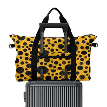 Load image into Gallery viewer, 'Yellow with Black dots' Weekender Bag
