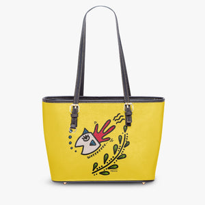 586. Large Leather Tote Bag Fish