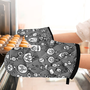 ‘Friends on the Earth’ Oven glove(two pieces)