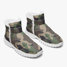 Load image into Gallery viewer, Camo- Fur Zipper Up Boots
