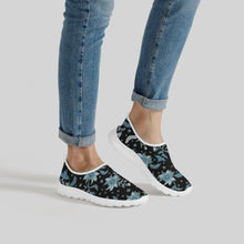 画像をギャラリービューアに読み込む, Blue Flower-Women&#39;s Slip-On
