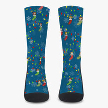 画像をギャラリービューアに読み込む, Holiday Bear with snow - Socks
