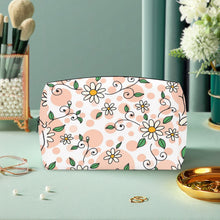 Load image into Gallery viewer, Spring Daisy in Pink-Large Capacity Travel Makeup Bag
