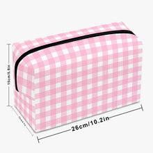 画像をギャラリービューアに読み込む, Pink checker -Large Travel Pouch
