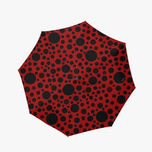 画像をギャラリービューアに読み込む, Red with Black dots - Automatic Folding Umbrella
