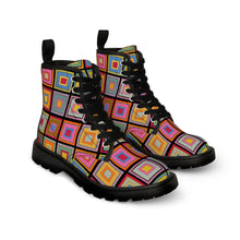 Load image into Gallery viewer, Colorful Square -Women&#39;s Canvas Boots
