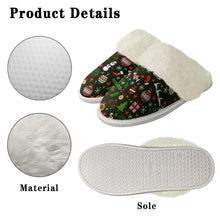 Load image into Gallery viewer, Cotton slippers with fur edges

