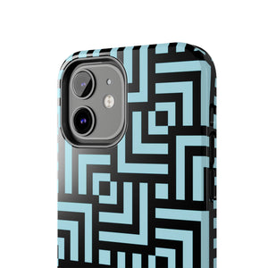 Square chevron Blue-Tough Phone Cases