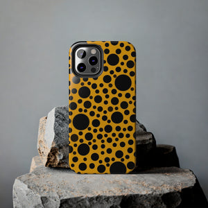 Yellow with black dots - Phone Cases