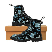 Load image into Gallery viewer, Blue Flower -Women&#39;s Canvas Boots
