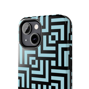 Square chevron Blue-Tough Phone Cases