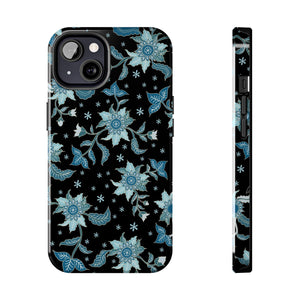 Blue Flowers-Tough Phone Cases