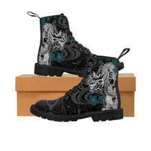 Load image into Gallery viewer, Yozakura Black -Women&#39;s Canvas Boots
