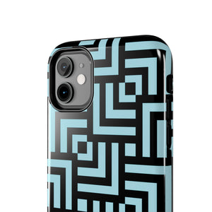 Square chevron Blue-Tough Phone Cases