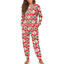 画像をギャラリービューアに読み込む, 'Santa' Women's drawstring pajamas set
