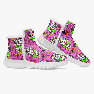 446. Cotton-pad Fur Zipper Up Boots Manekineko