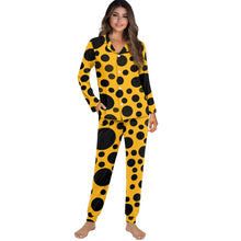 Load image into Gallery viewer, 'Yellow with Black dots' Women's Pajama Set
