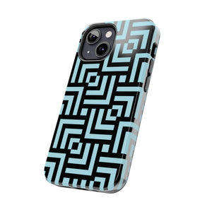 Square chevron Blue-Tough Phone Cases