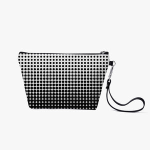 White with black dots-Zipper Sling Bag