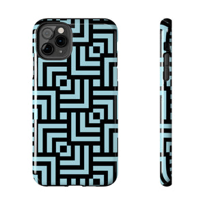 Square chevron Blue-Tough Phone Cases