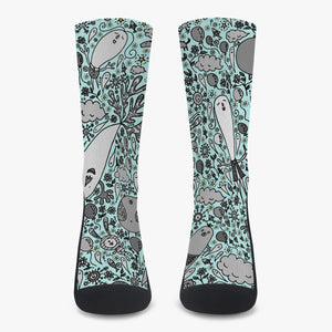 Dream in turquoise-. Reinforced Sports Socks