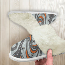 Load image into Gallery viewer, Cotton slippers with fur edges
